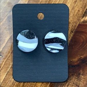 Galaxy Wave Stud Clay Earrings